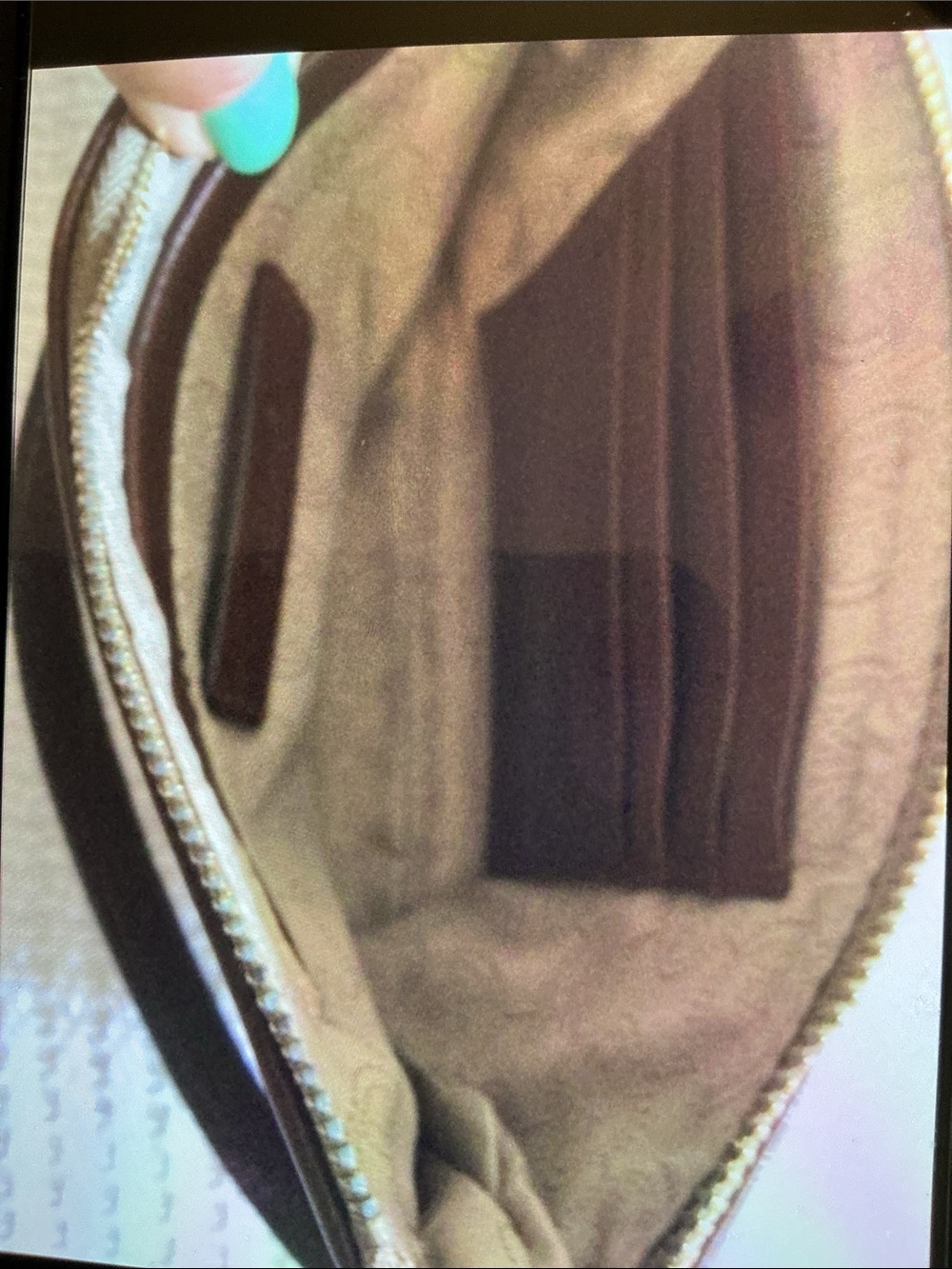 Michael Kors Gold and Brown Signature Wristlet - Picture 3 of 6